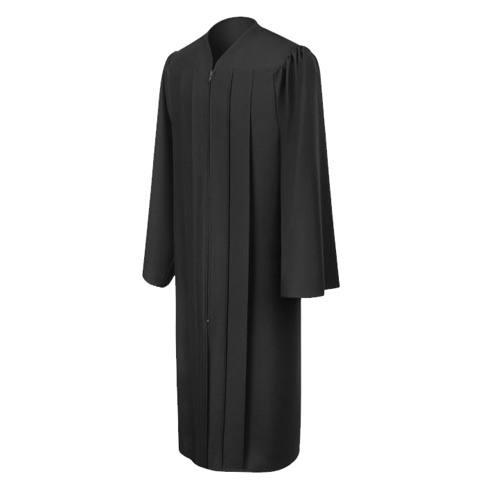 Clergyman’s Classic Black Judge Robe – Polyester, Unisex, Courtroom Gown